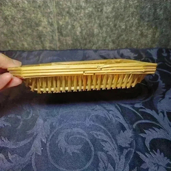 Farmhouse/Boho Vintage Square Wicker Rattan Woven Basket - Picture 2 of 4